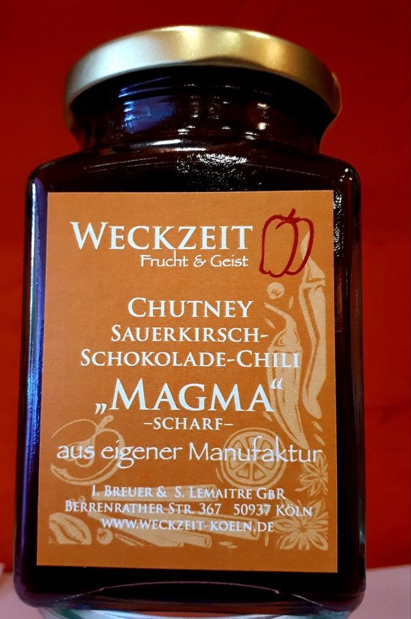 "Magma" Hausgemachtes Chutney Sauerkirsch-Schokolade-Chili