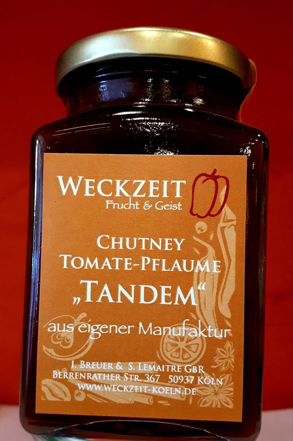 "Tandem" Hausgemachtes Chutney Tomate-Pflaume