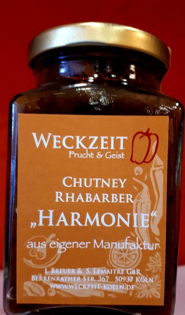 "Harmonie" Hausgemachtes Chutney Rhabarber